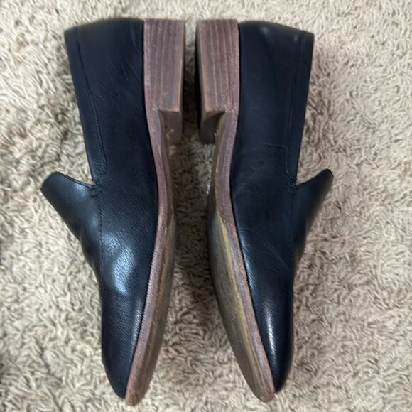 Madewell Women Black Leather Loafers Size 8 - Picture 4 of 10